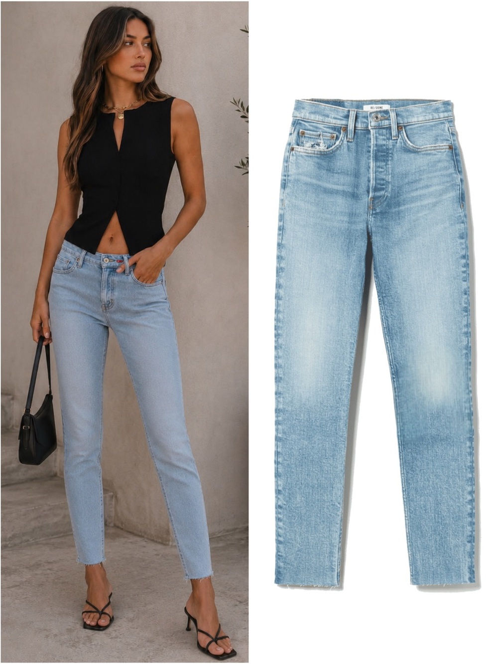 NWT • RE/DONE 90s High Rise Ankle Crop Jeans